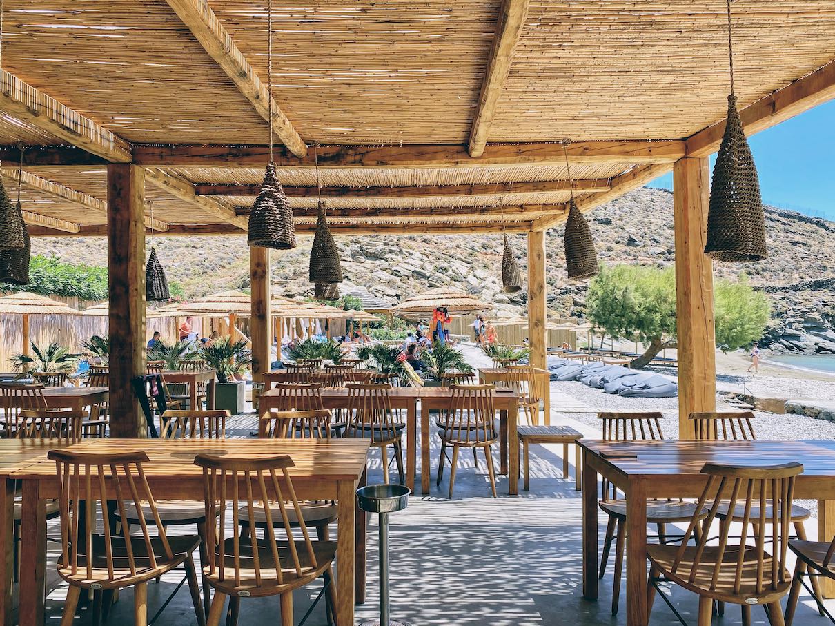 Bianco beach bar, Tinos
