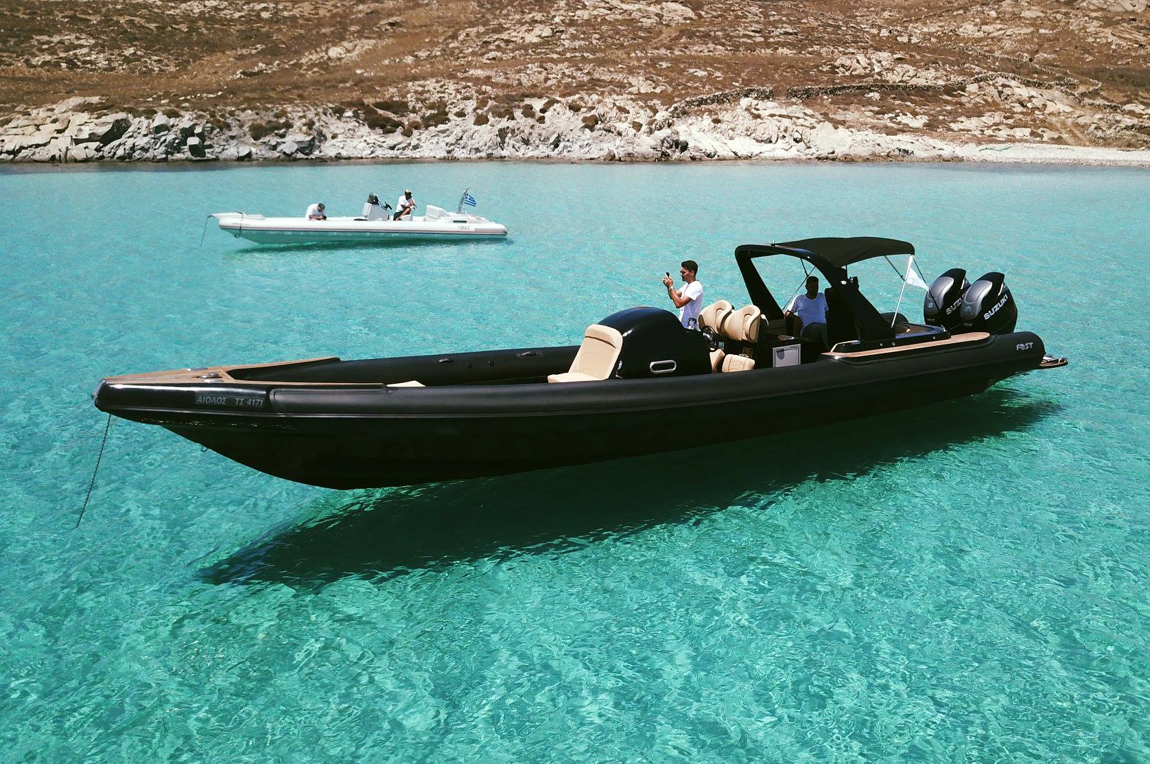 Private Rib boat cruise in Mykonos