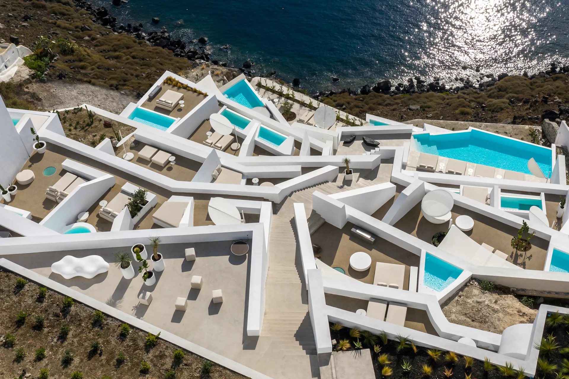Saint Luxury Suites, Santorini - Aerial view