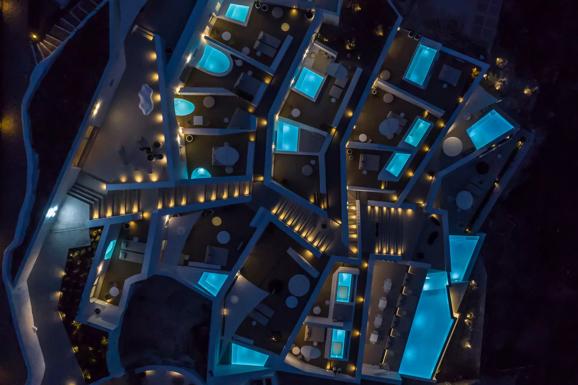 Saint Luxury Suites, Santorini - Aerial view