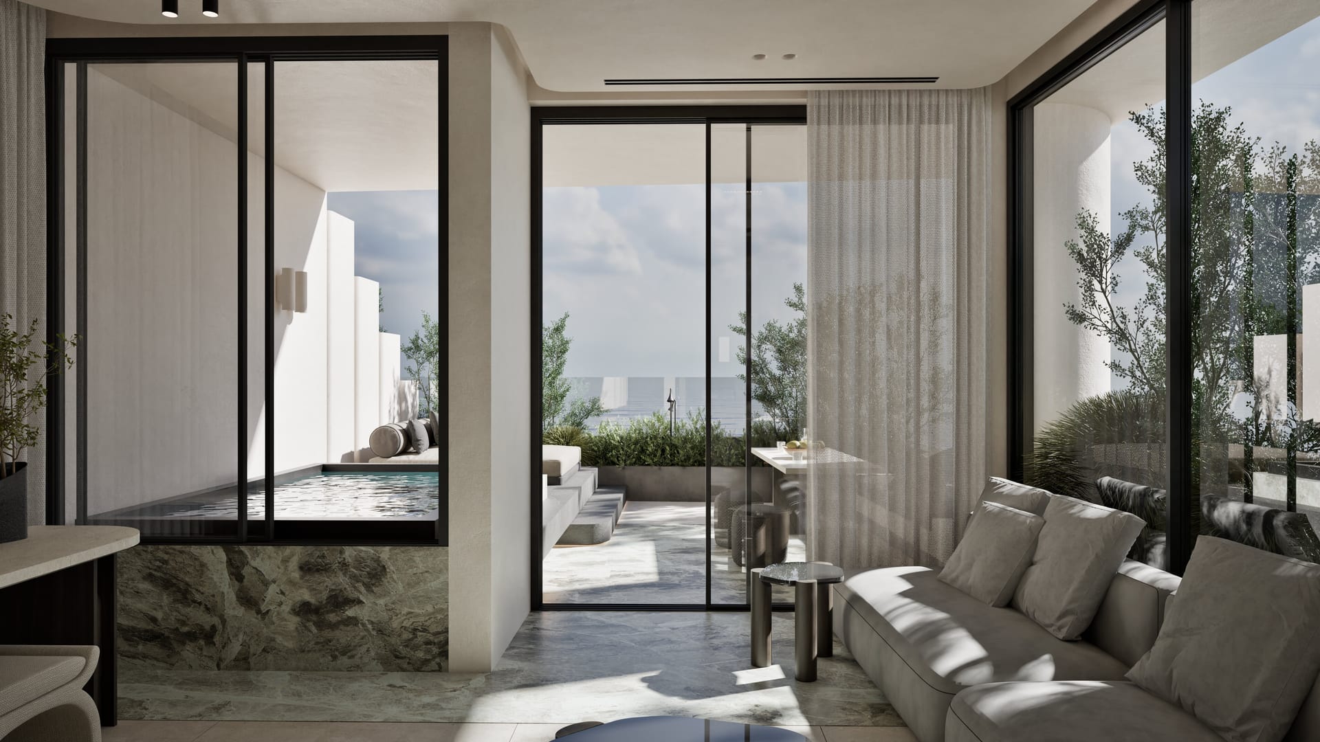 Master Suite with outdoor jacuzzi sea view (Annex building)