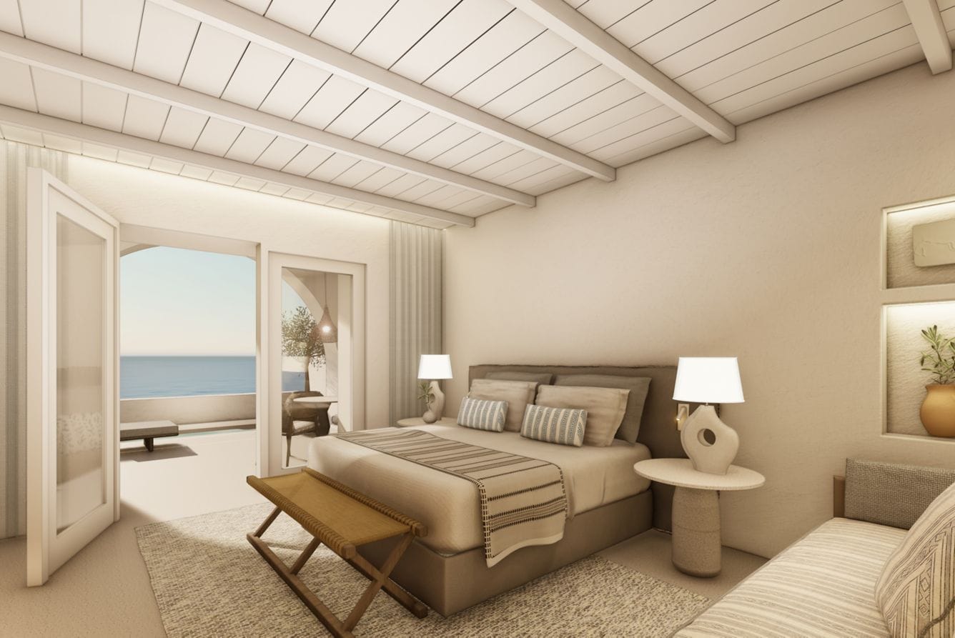 Aegean Beach Front Suite- Suite- 1 King- Non-Private Sofa bed- Sea view- Beach front access