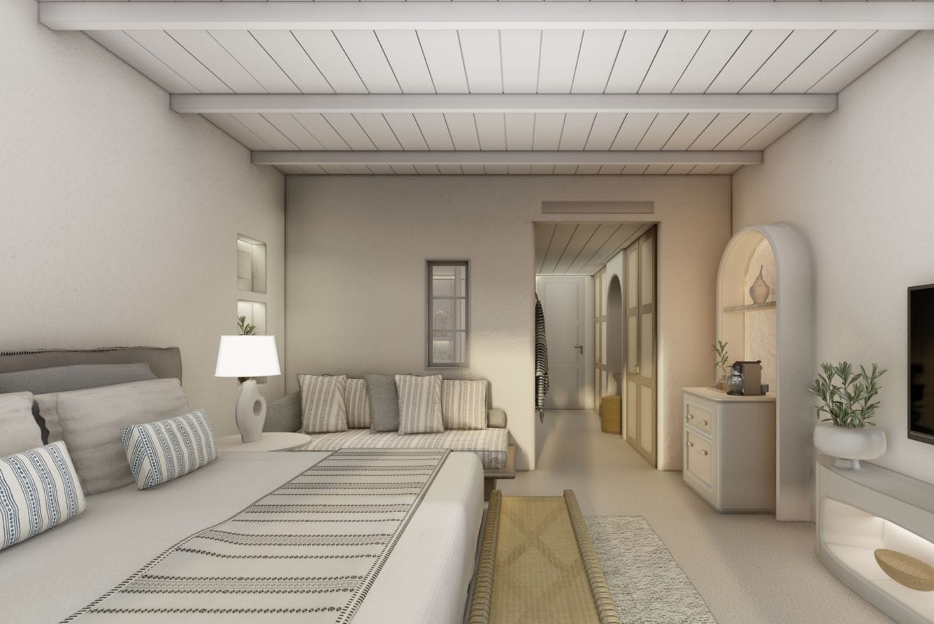 Aegean Beach Front Suite- Suite- 1 King- Non-Private Sofa bed- Sea view- Beach front access