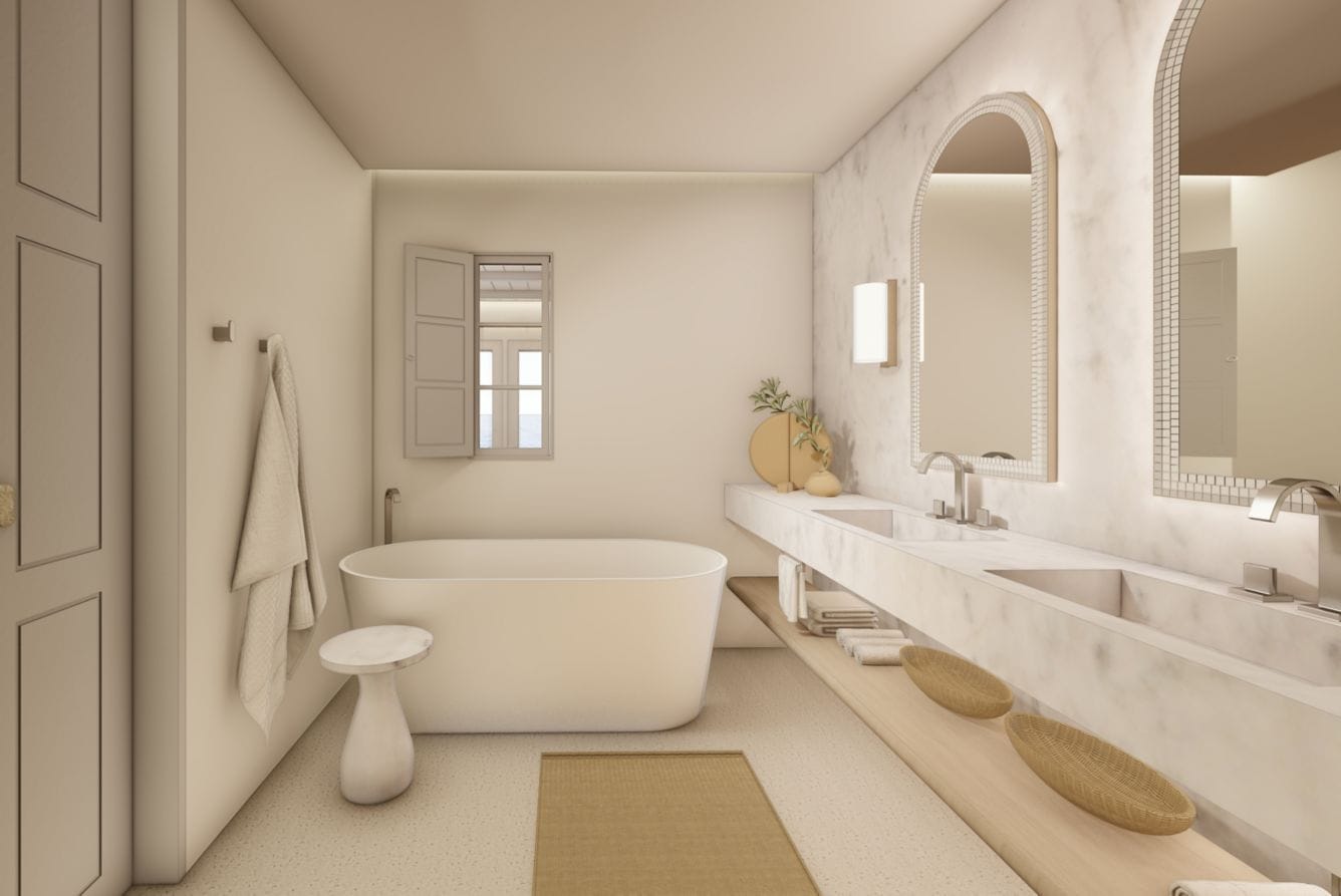 Aegean Suite- 1 Bedroom Suite- 1 King- Non-Private Sofa bed- Sea view- Balcony