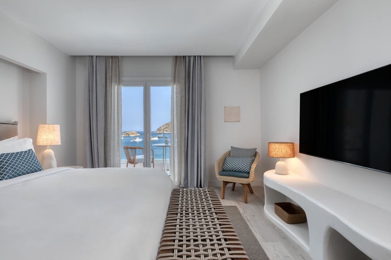 Aegean Suite- 2 Bedroom Suite- Bedroom 1: 1 King- Bedroom 2: 1 King- Private Sofa bed- Sea view
